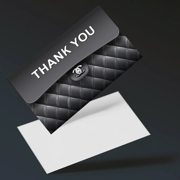 Designer Bag Thank You Cards - Small (50) - Picture 2 of 4